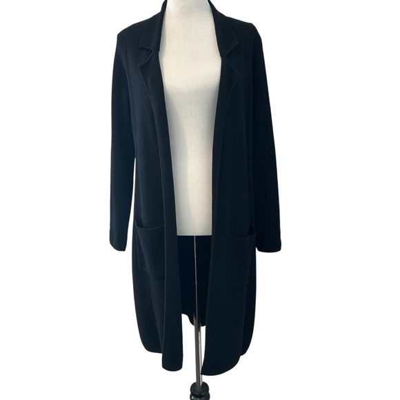 Chico's Classic Black Long Line Sweater Blazer - Picture 1 of 12